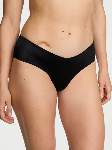 Culotte Échancrée Avec Lanières Postérieures, Black, large