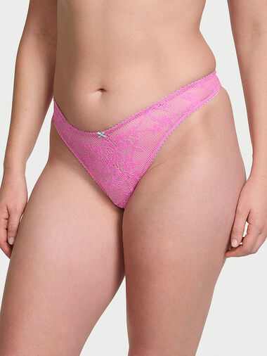 Tease High-leg Scoop Thong Panty, New Peony & Waterfall, large