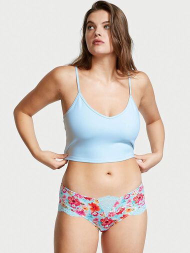Culotte En Microfibre Avec Empiècement En Dentelle, Description, large