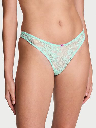 Tease High-leg Scoop Thong Panty, Waterfall & New Peony, large
