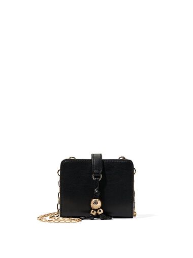Convertible Chain Wallet, Black Nappa, large