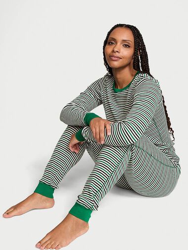 Ensemble Pyjama Thermique Long, Green, large