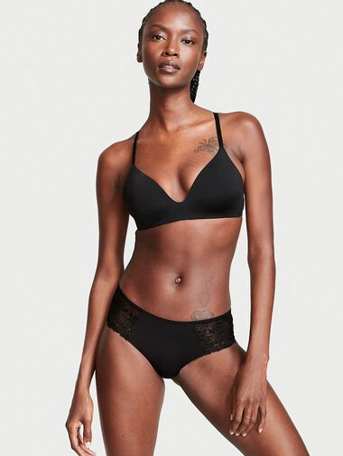 Culotte Haute Invisible En Dentelle Florale, Description, large