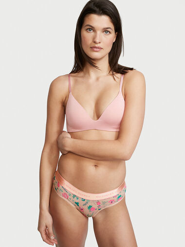 Culotte Haute En Coton Stretch Avec Taille À Logo, Description, large