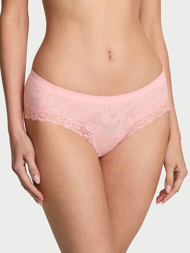 Culotte Haute Sans Coutures Bordée De Dentelle, Pretty Blossom, large