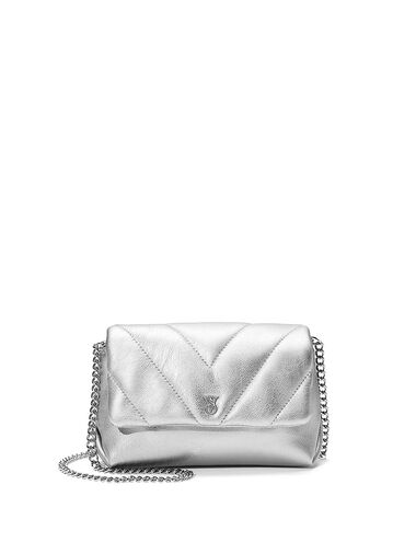 Mini Convertible Bag, Silver, large
