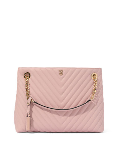 Sac Porté Épaule À Anses En Chaîne, Pink, large