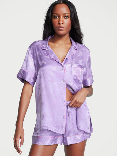 Ensemble Pyjama Court En Satin, Description, large