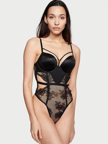 Body En Résille Florale Bombshell, Black, large