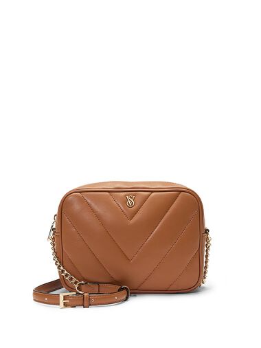 Crossbody Camera Bag, Brown, large