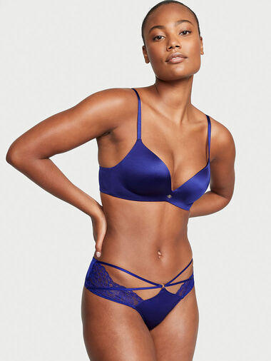 Culotte En Dentelle Avec Lanières, , large