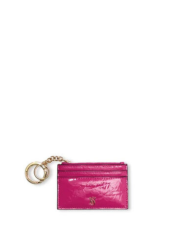 Card Holder Keychain, Luscious Rose, large