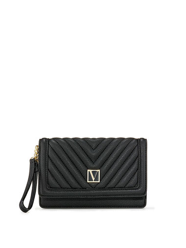 Le Tech Wristlet Victoria, Black Lily, large