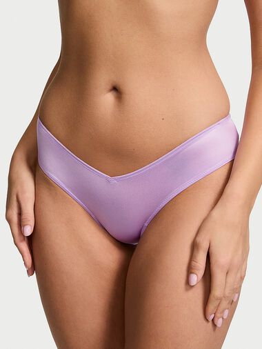Strappy-back High-leg Cheeky Panty, Charmed Violet, large