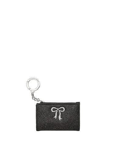 Foldover Card Case, Black Sparkle, large