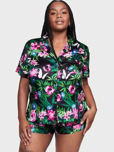 Ensemble Pyjama Court En Satin, Description, large