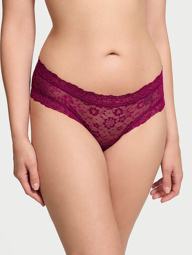 Culotte En Dentelle, Plum Rouge, large