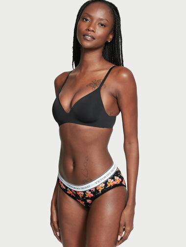 Culotte Haute En Coton Avec Logo, Description, large