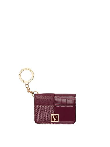 The Victoria Foldable Card Case, Bordeaux Patchwork, large