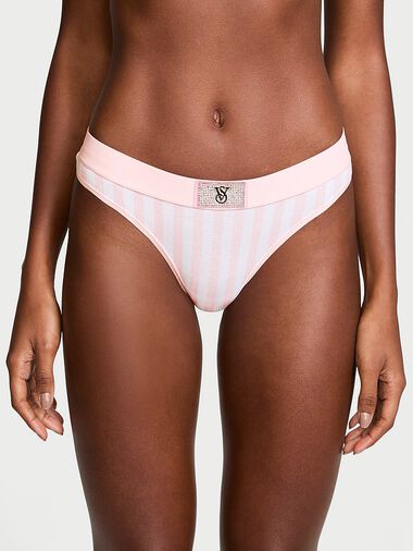 String En Coton Avec Patch Brillant Motif Logo, Pretty Blossom Stripes, large