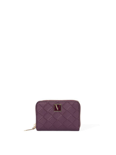 Le Petit Portefeuille Victoria, Black Violet Woven, large