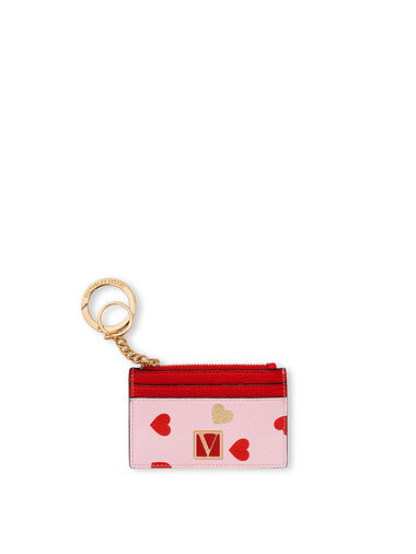 Porte-cartes Porte-clés Victoria, Lipstick Red Mini Heart, large