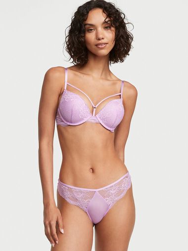 String Bordé De Dentelle, Silky Lilac, large