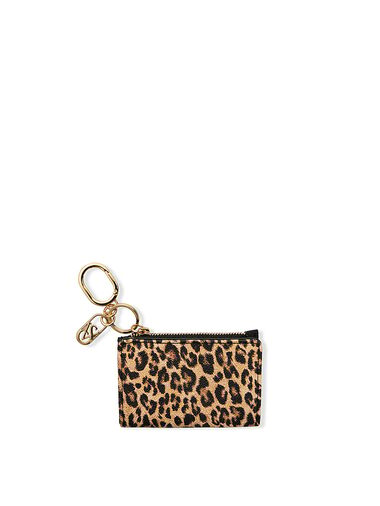 Foldover Card Case, Leopard, large