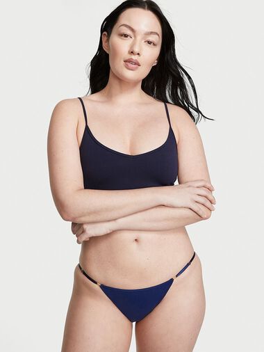 Slip Brésilien Avec Lanières Réglables, Ensign Blue, large
