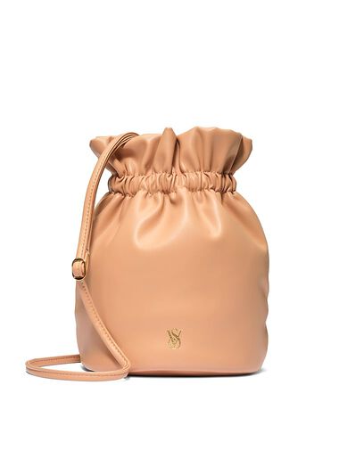 BARE DRAWSTRING  BAG, Praline, large