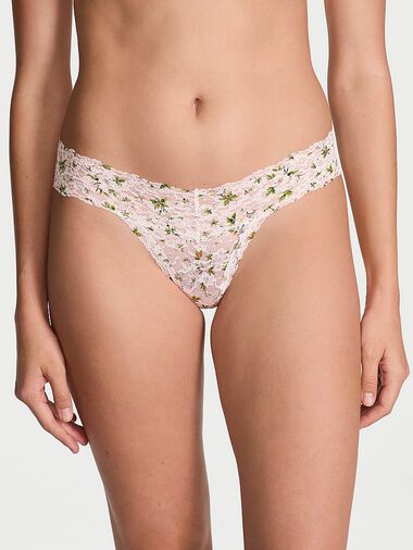 Lace Thong Panty, Purest Pink Floral, large