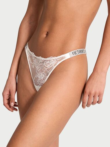 Shine Strap Rose Lace Panty, COCONUT WHITE, large