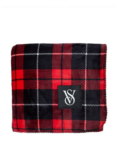 Couverture Pelucheuse, Black Large Plaid, large