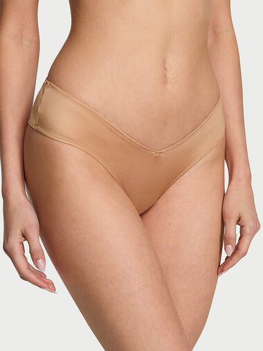 Culotte Échancrée Avec Lanières Postérieures, Praline, large