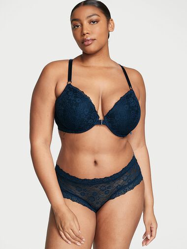 Culotte En Dentelle, Noir Navy, large