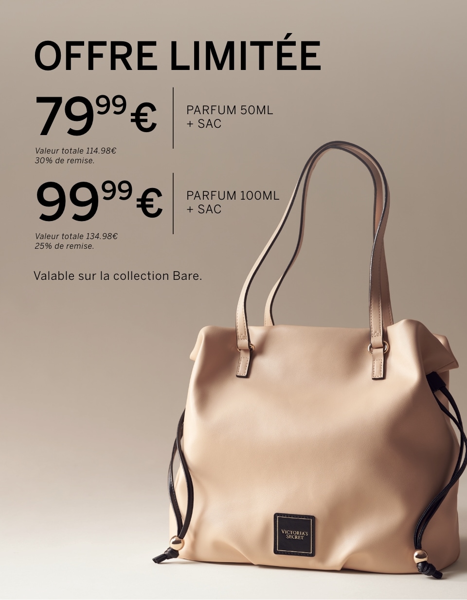 Offre limitée ! Sac + Parfum à prix spécial