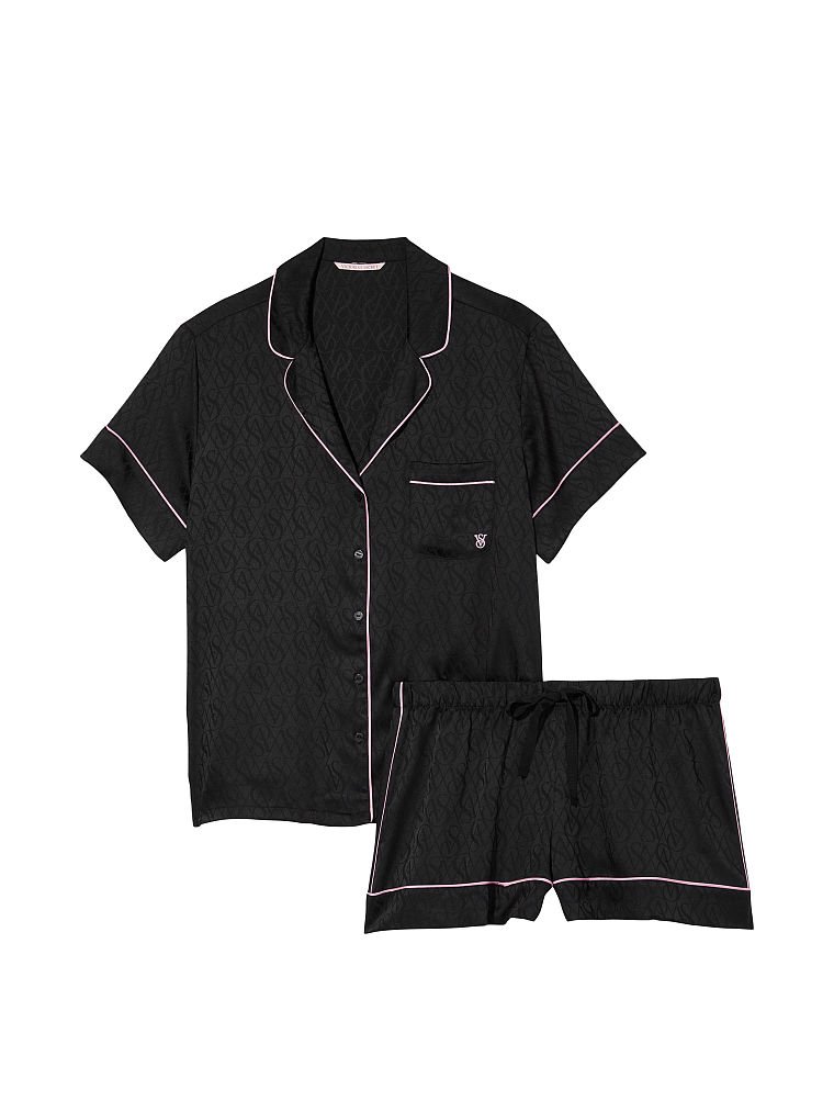 Ensemble Pyjama Court En Satin, Description, large