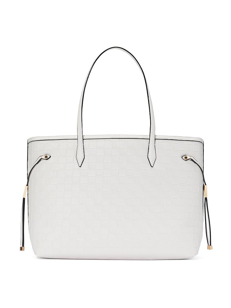 Sac Porté Épaule Victoria, White Woven, large