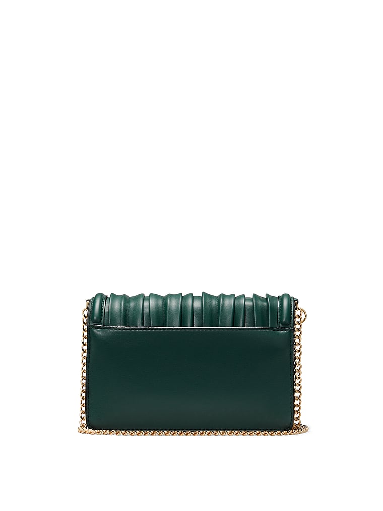 Mini Sac À Bandoulière, Black Ivy Pleated, large