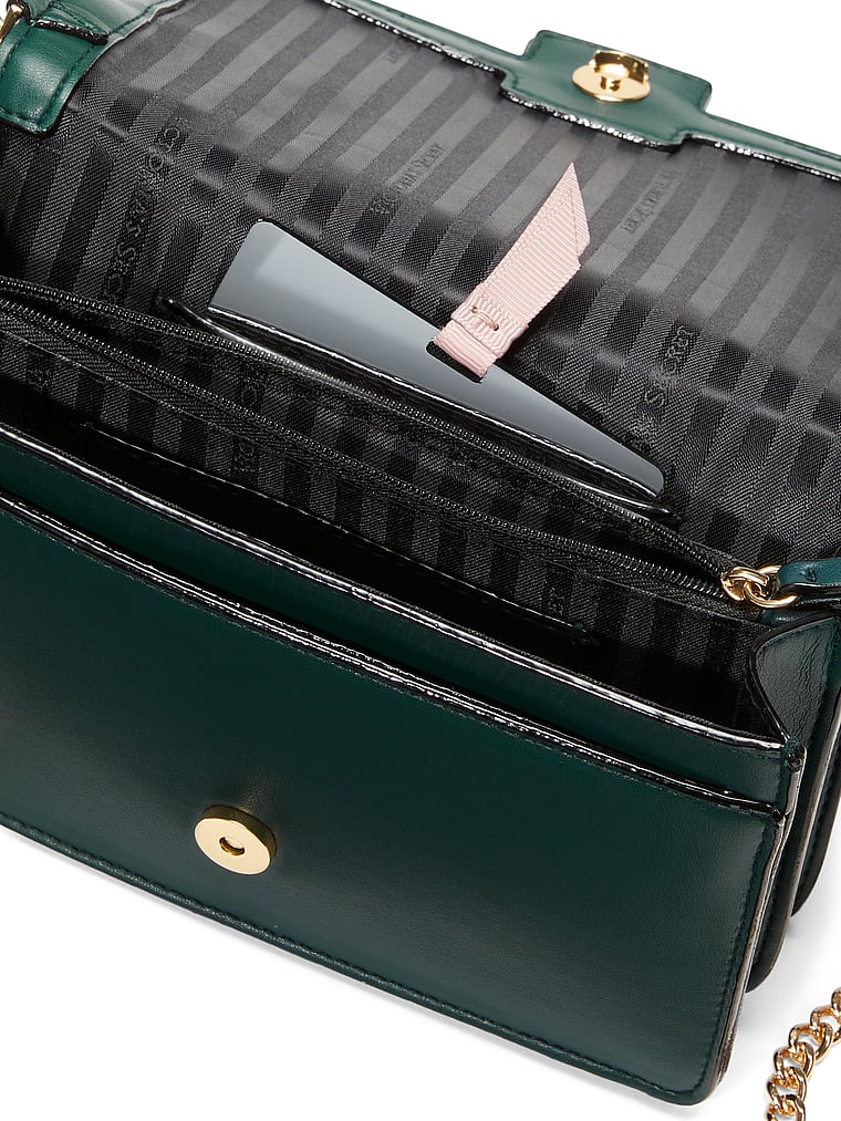 Mini Sac À Bandoulière, Black Ivy Pleated, large