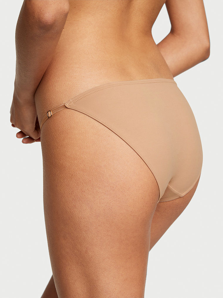 Slip Brésilien Avec Lanières Réglables, Praline, large