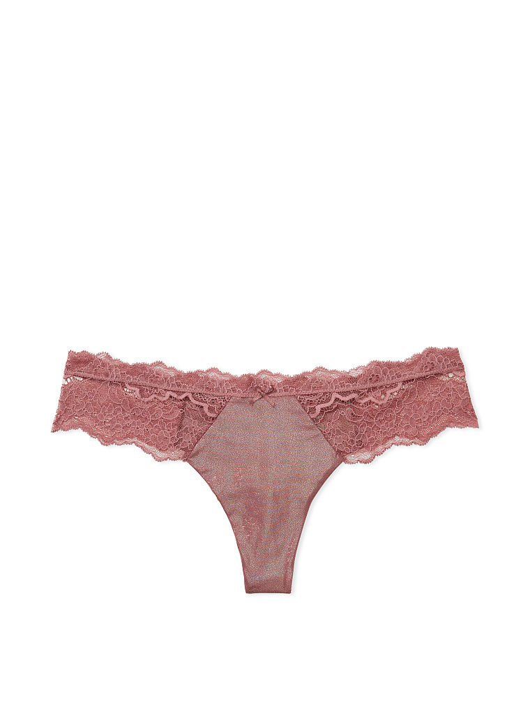 String Scintillant Bordé De Dentelle Douce, Vintage Rose Shimmer, large