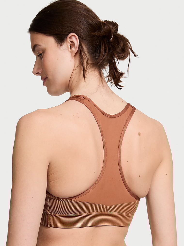 Nouveau Modèle ! Soutien-gorge De Sport Player Avec Détails Brillants, Caramel Bronze, large