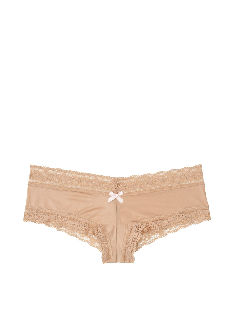 Tanga En Dentelle, Beige, large
