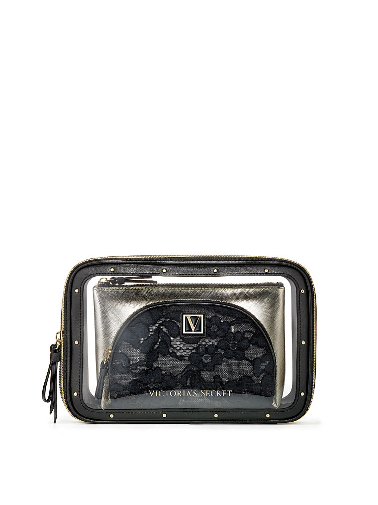 Trousse À Maquillage, Black Lily Lace, large