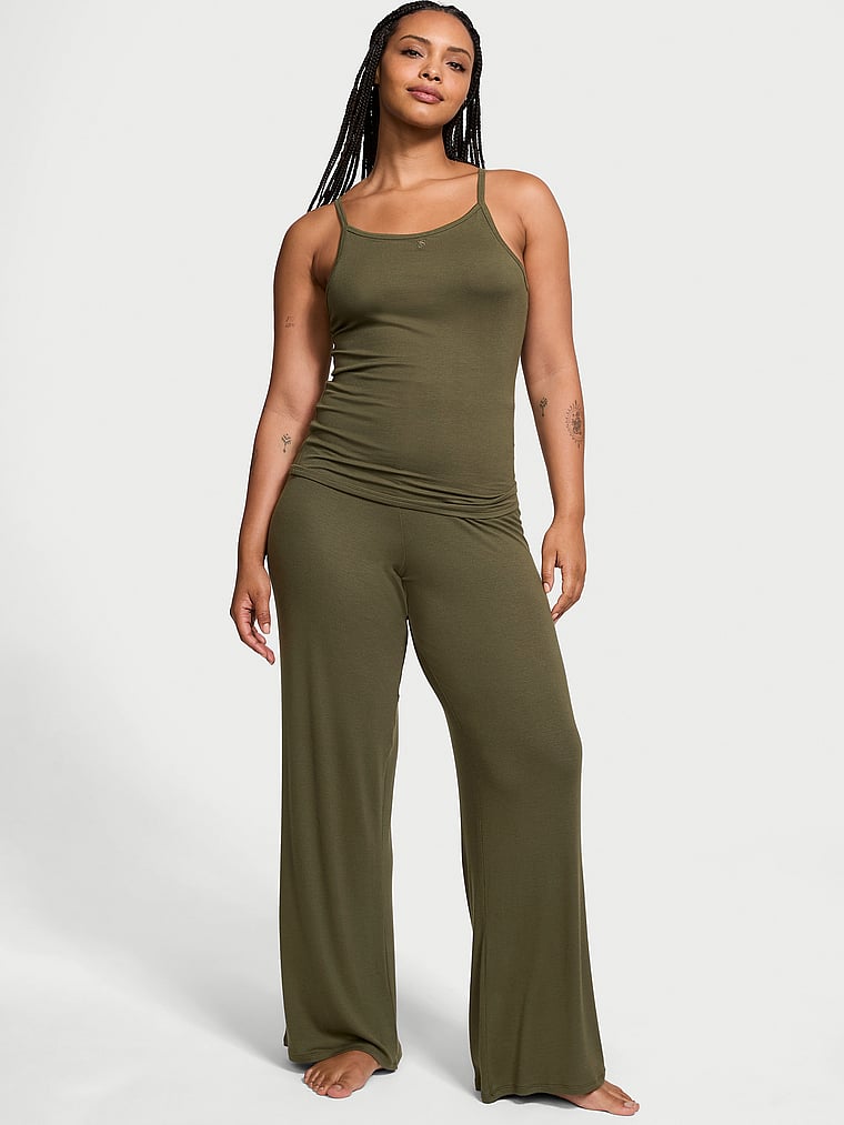 Ensemble Caraco Et Pantalon En Modal Côtelé, Casual Olive, large