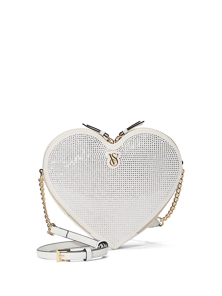 Heart Crossbody Bag, White, large