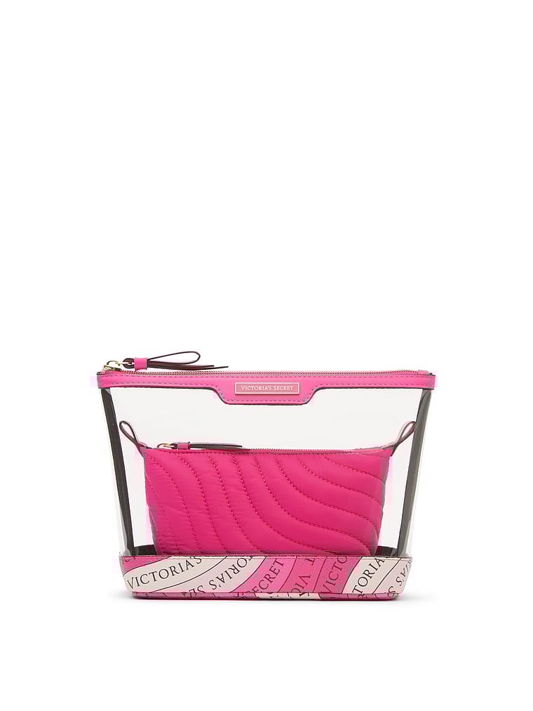 Trousse De Maquillage 2 Pièces, Pink Swirl, large