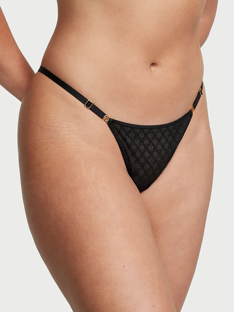 String Ajustable En Dentelle Icon By Victoria's Secret, Black, large