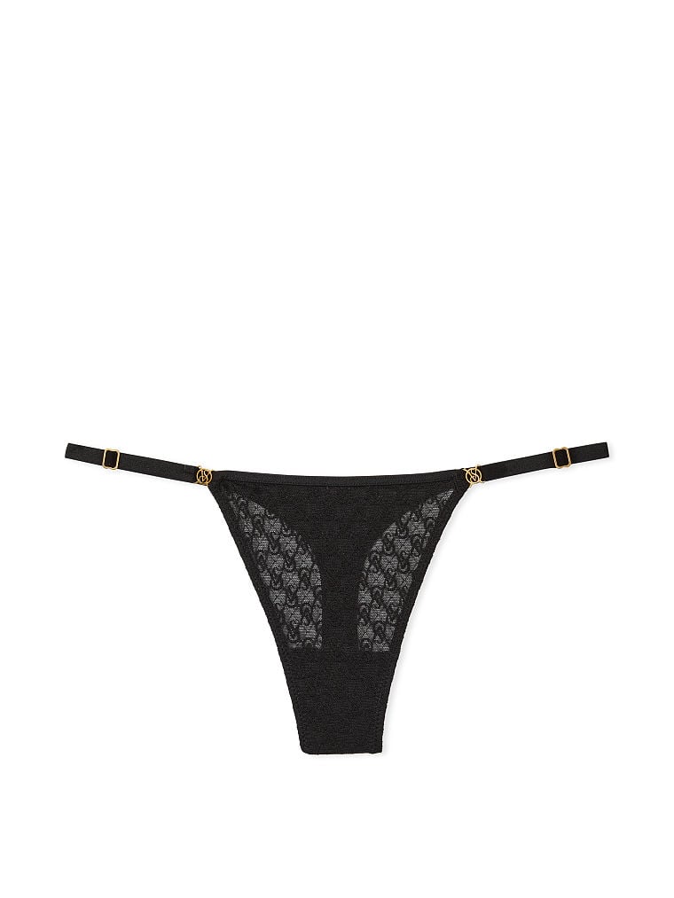 String Ajustable En Dentelle Icon By Victoria's Secret, Black, large